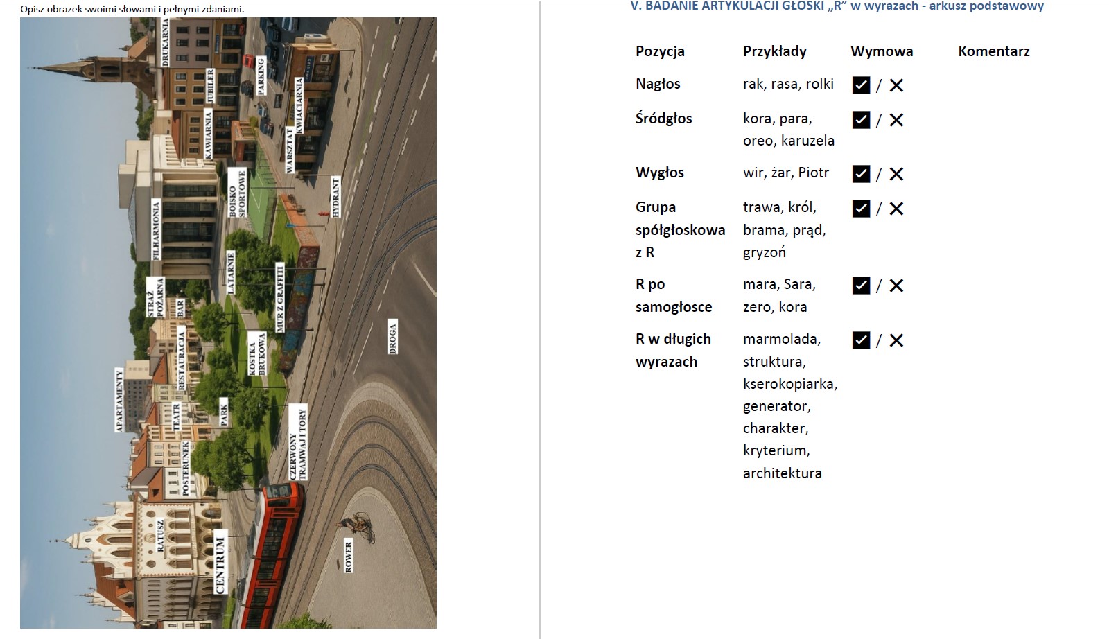 Arkusz diagnostyczny - rotacyzm - obrazek 6