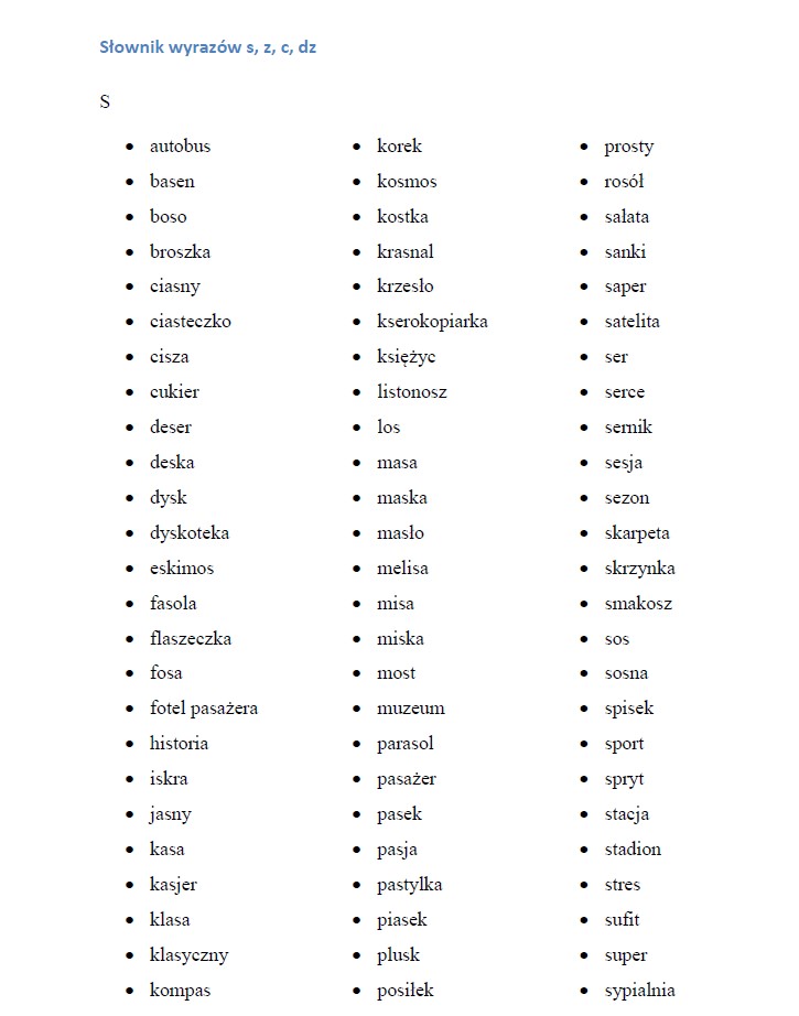 Seplenienie s,z,c,dz - terapia etapami - obrazek 6