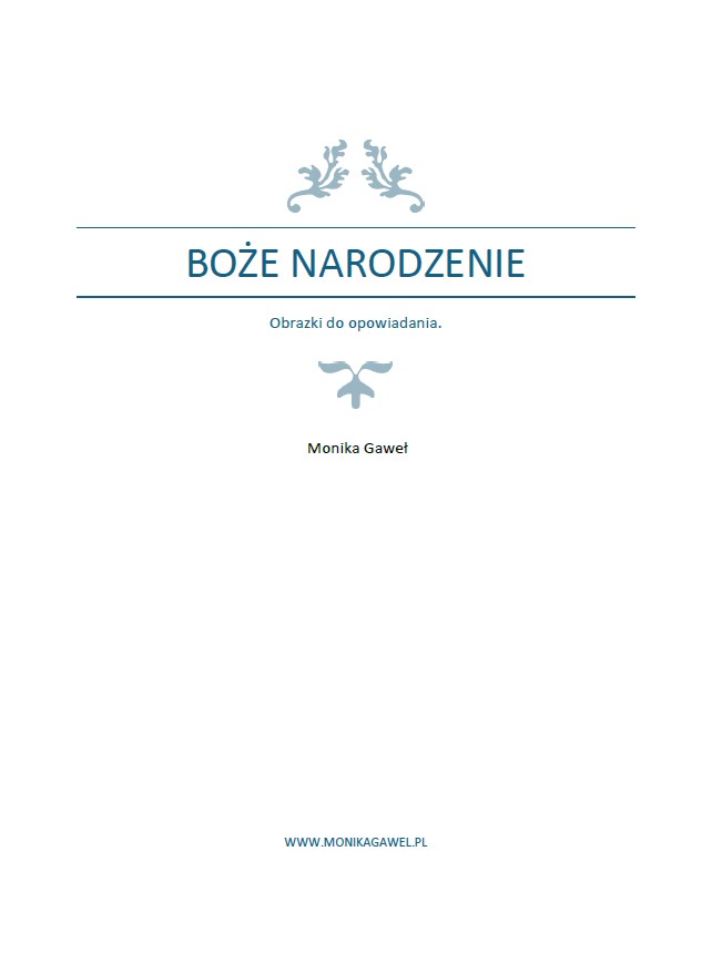 Obrazki do opowiadania - BOŻE NARODZENIE